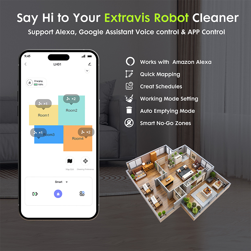 Robot Vacuum And Mop, V5 Self-Emptying 8500pa Suction, Pet Hair Tangle Cutter™, 75-Day Capacity, Cat Laser, All-In-One Station, Robotic Vacuum Cleaner For Pet Hair, Hard Floors, Tile, Carpet