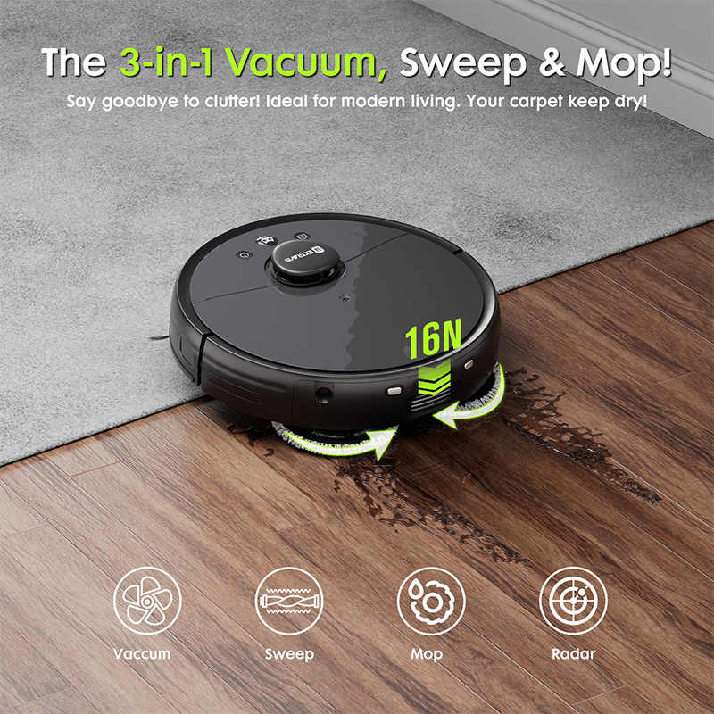 Robot Vacuum And Mop, V5 Self-Emptying 8500pa Suction, Pet Hair Tangle Cutter™, 75-Day Capacity, Cat Laser, All-In-One Station, Robotic Vacuum Cleaner For Pet Hair, Hard Floors, Tile, Carpet