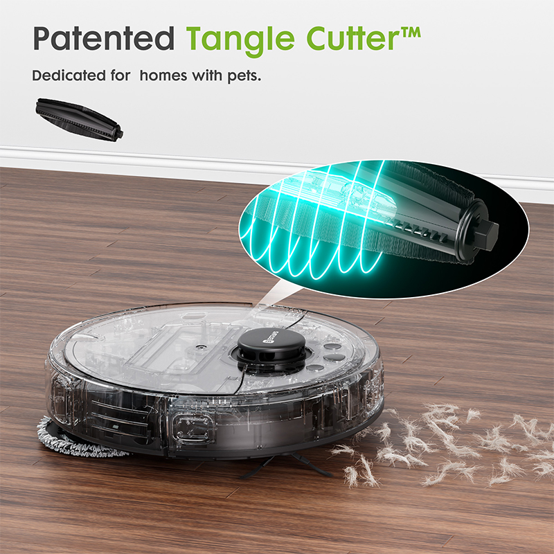 Robot Vacuum And Mop, V5 Self-Emptying 8500pa Suction, Pet Hair Tangle Cutter™, 75-Day Capacity, Cat Laser, All-In-One Station, Robotic Vacuum Cleaner For Pet Hair, Hard Floors, Tile, Carpet